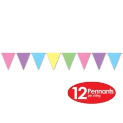 Pastel Party Pennant Banner 8 Pastel Party Pennant Banner -Bulk Party Supplies Shop 50707 PSTL i4
