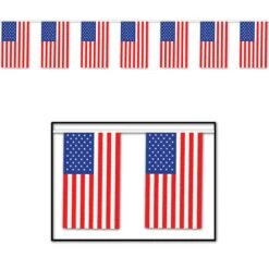 American Flag Party Pennant Banner