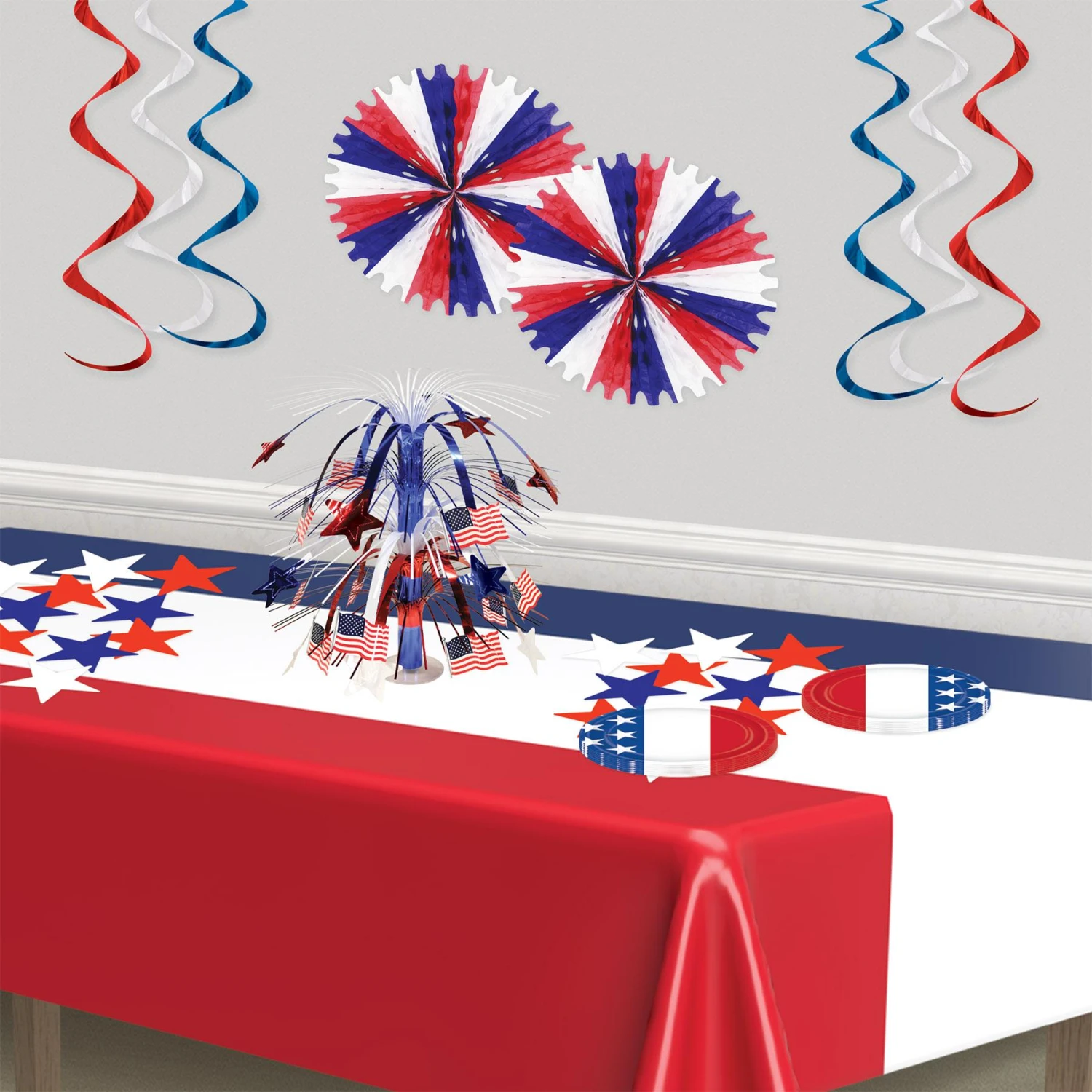 Flag Cascade Party Centerpiece 2 Flag Cascade Party Centerpiece - Image 2