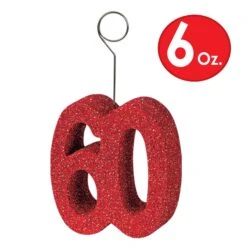 Glittered 60th Birthday Party Photo/Balloon Holder -Bulk Party Supplies Shop 50751 60 i5