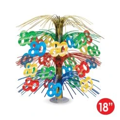 80th Birthday Party Cascade Centerpiece -Bulk Party Supplies Shop 50765 MC i5