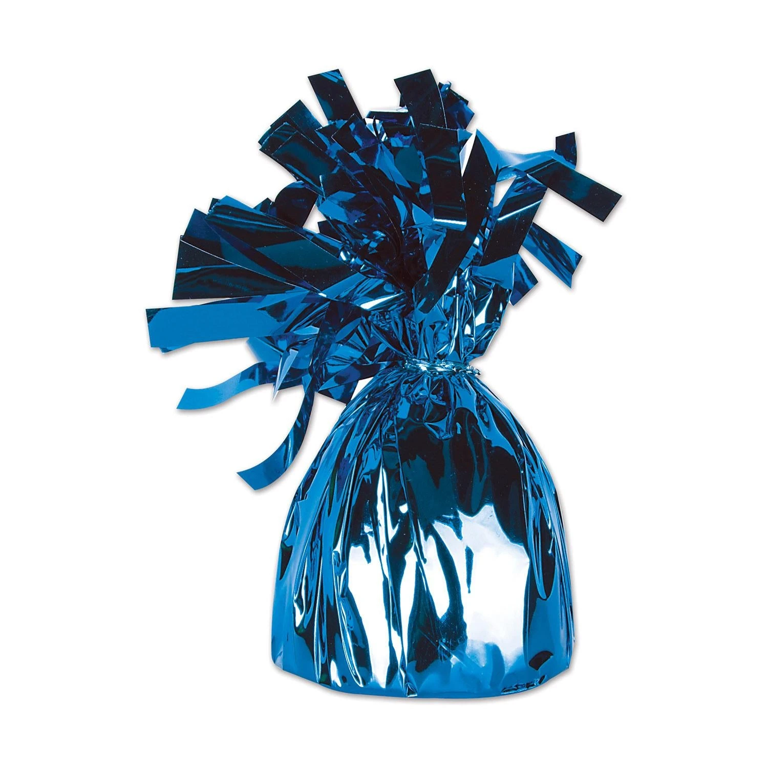 Metallic Wrapped Party Balloon Weight - Blue 1 Metallic Wrapped Party Balloon Weight - Blue