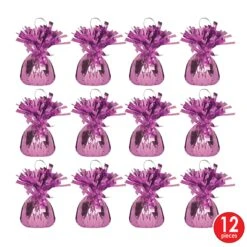Metallic Wrapped Party Balloon Weight - Pink 11 Metallic Wrapped Party Balloon Weight - Pink -Bulk Party Supplies Shop 50804 P i7 1