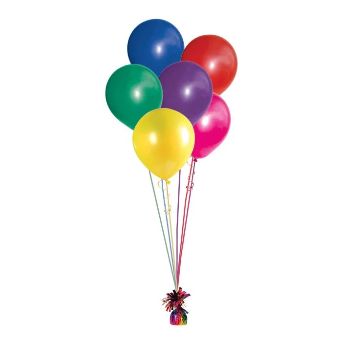 Rainbow Metallic Wrapped Balloon Weight (Case Of 12) 2 Rainbow Metallic Wrapped Balloon Weight (Case Of 12) - Image 2