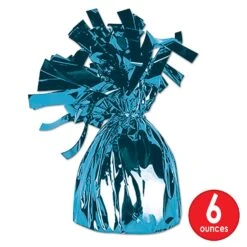 Metallic Wrapped Party Balloon Weight - Turquoise -Bulk Party Supplies Shop 50804 T i4 3 83194dc2 e605 4b55 9847 65fcc740b75c