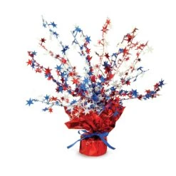 Star Gleam 'N Burst Party Centerpiece - Red - White - Blue