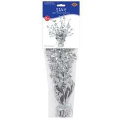 Star Graduation Party Gleam 'N Burst Centerpiece - Silver -Bulk Party Supplies Shop 50806 S i3
