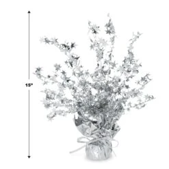 Star Graduation Party Gleam 'N Burst Centerpiece - Silver -Bulk Party Supplies Shop 50806 S i5