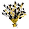 Graduate Cap Graduation Party Gleam 'N Burst Centerpiece - Black - Gold - Silver