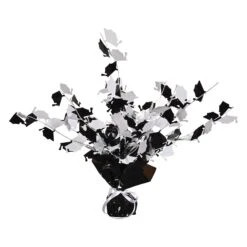 Graduate Cap Graduation Party Gleam 'N Burst Centerpiece - Black & White