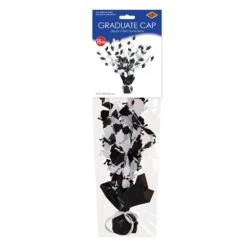 Graduate Cap Graduation Party Gleam 'N Burst Centerpiece - Black & White 6 Graduate Cap Graduation Party Gleam 'N Burst Centerpiece - Black & White -Bulk Party Supplies Shop 50807 BKW i3
