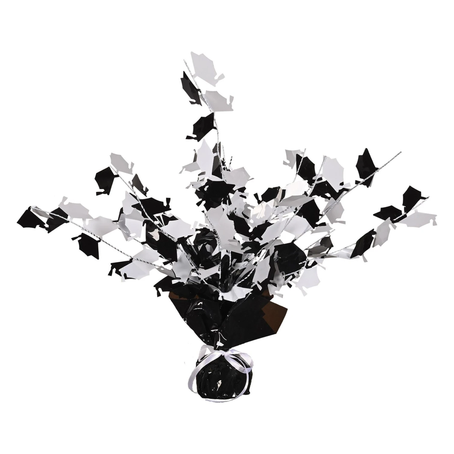 Graduate Cap Graduation Party Gleam 'N Burst Centerpiece - Black & White 1 Graduate Cap Graduation Party Gleam 'N Burst Centerpiece - Black & White