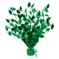 Graduate Cap Graduation Party Gleam 'N Burst Centerpiece - Green