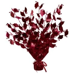 Graduate Cap Graduation Party Gleam 'N Burst Centerpiece - Maroon