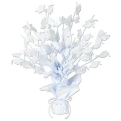 Graduate Cap Graduation Party Gleam 'N Burst Centerpiece - White
