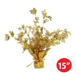 Birthday Gleam 'N Burst Centerpiece Gold -Bulk Party Supplies Shop 50809 GD i5