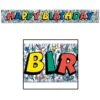 Metallic Happy Birthday Party Fringe Banner -Bulk Party Supplies Shop 50880