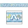 Metallic It's A Boy Fringe Banner 3 Metallic It's A Boy Fringe Banner -Bulk Party Supplies Shop 50884