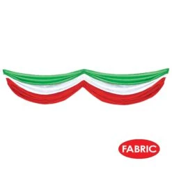 Fiesta Red, White & Green Fabric Bunting -Bulk Party Supplies Shop 50948 RWG i4 1