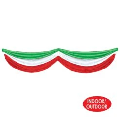 Fiesta Red, White & Green Fabric Bunting -Bulk Party Supplies Shop 50948 RWG i4