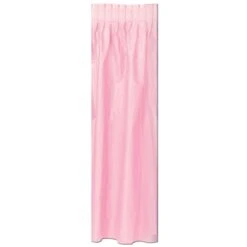 Plastic Party Table Skirt - Pink - Self-adhesive