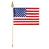 American Flag - Fabric - With 10.5 Spear-tipped Wooden Stick -Bulk Party Supplies Shop 50980