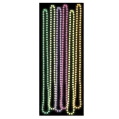 Glow In The Dark Party Bead Necklaces (6 Per Package)