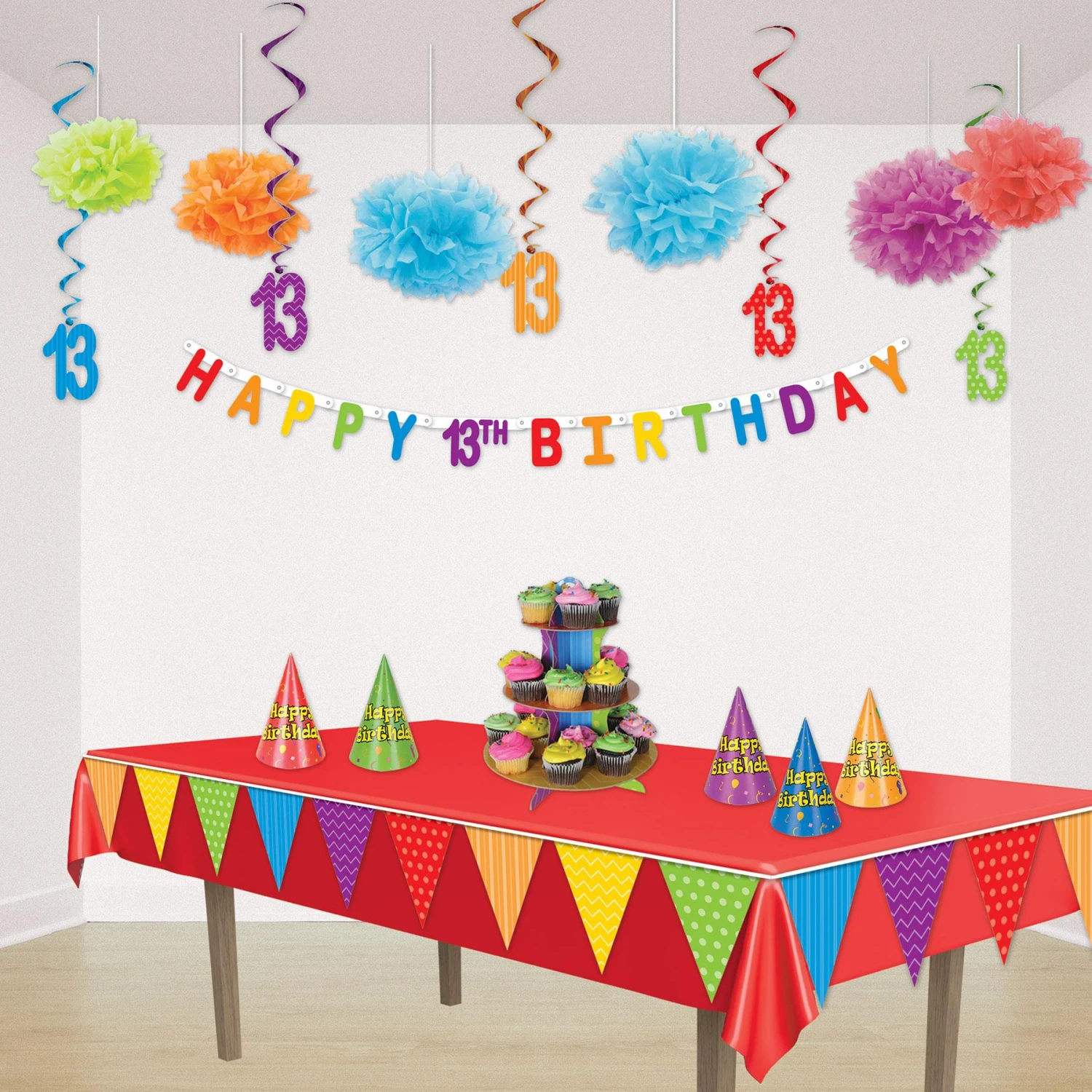 13th Birthday Party Whirls (5 Per Package) 2 13th Birthday Party Whirls (5 Per Package) - Image 2