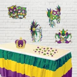 Mardi Gras Table Skirting -Bulk Party Supplies Shop 52170 GGP i2