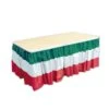 Fiesta Red, White & Green Table Skirt -Bulk Party Supplies Shop 52170 RWG