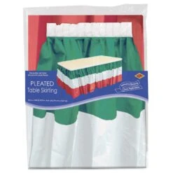 Fiesta Red, White & Green Table Skirt -Bulk Party Supplies Shop 52170 RWG i3