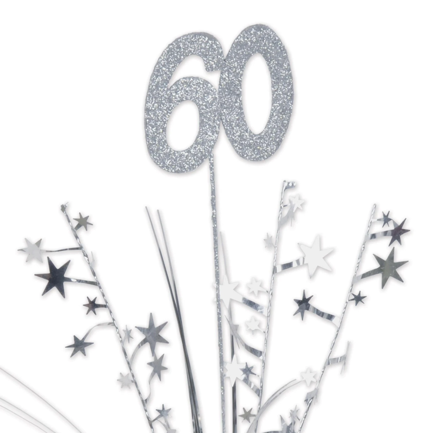 Glittered 60th Birthday Party Metallic Star Spray 2 Glittered 60th Birthday Party Metallic Star Spray - Image 2