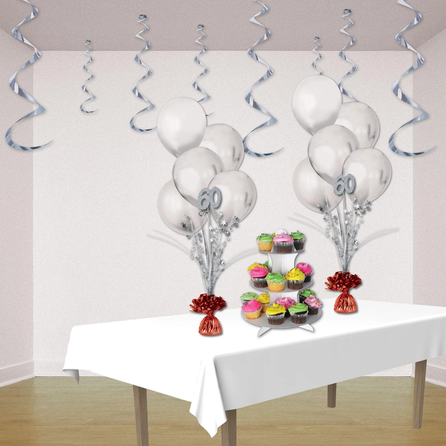 Glittered 60th Birthday Party Metallic Star Spray 3 Glittered 60th Birthday Party Metallic Star Spray - Image 3