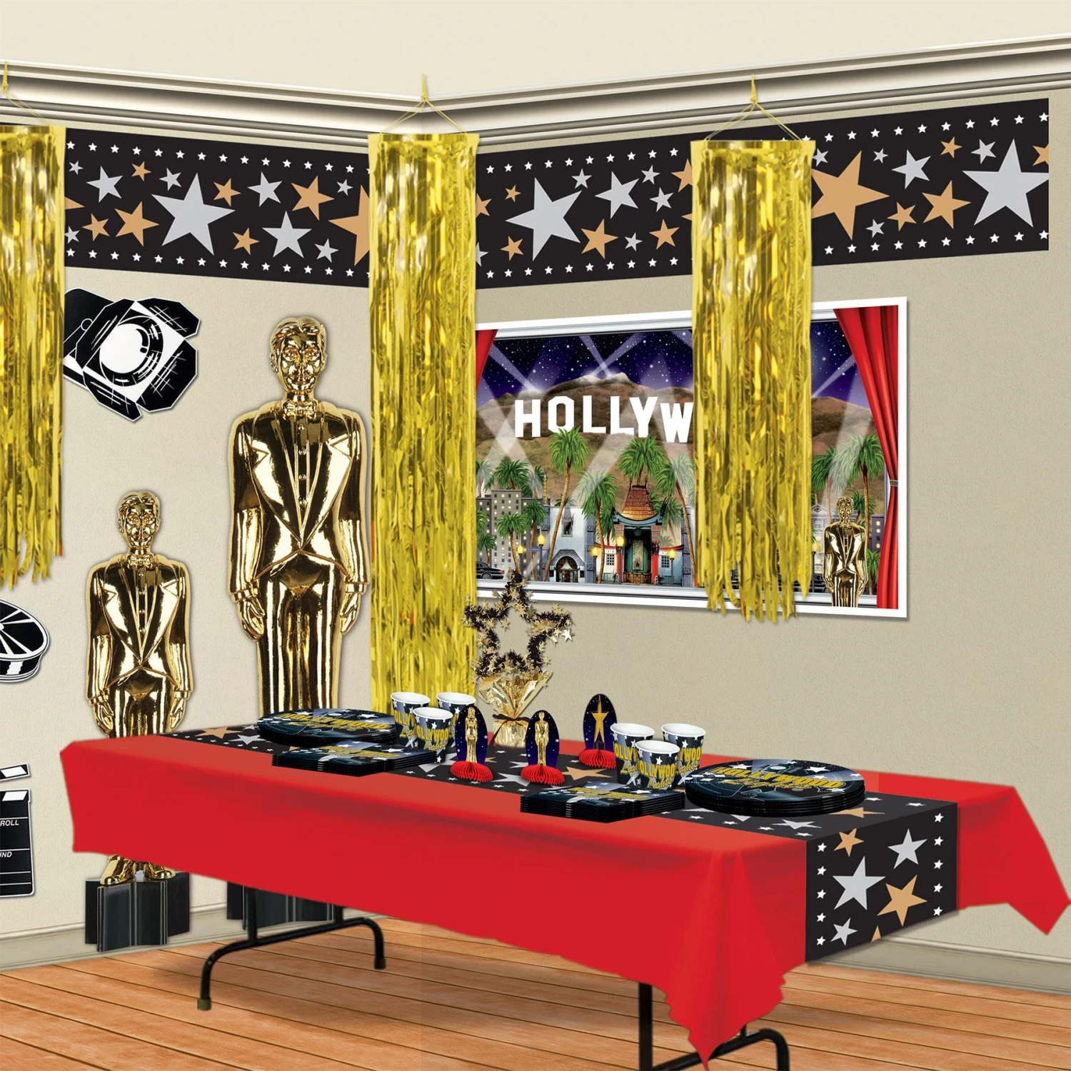 Mardi Gras 1-Ply Mini Gleam 'N Columns Gold (3 Per Package) 2 Mardi Gras 1-Ply Mini Gleam 'N Columns Gold (3 Per Package) - Image 2