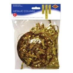 Mardi Gras 1-Ply Mini Gleam 'N Columns Gold (3 Per Package) 8 Mardi Gras 1-Ply Mini Gleam 'N Columns Gold (3 Per Package) -Bulk Party Supplies Shop 53305 GD i3