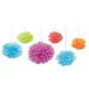 Tissue Fluff Balls - Assorted Colors (6 Per Package) -Bulk Party Supplies Shop 53311