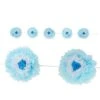 Tissue Flower Garland - Blue & White