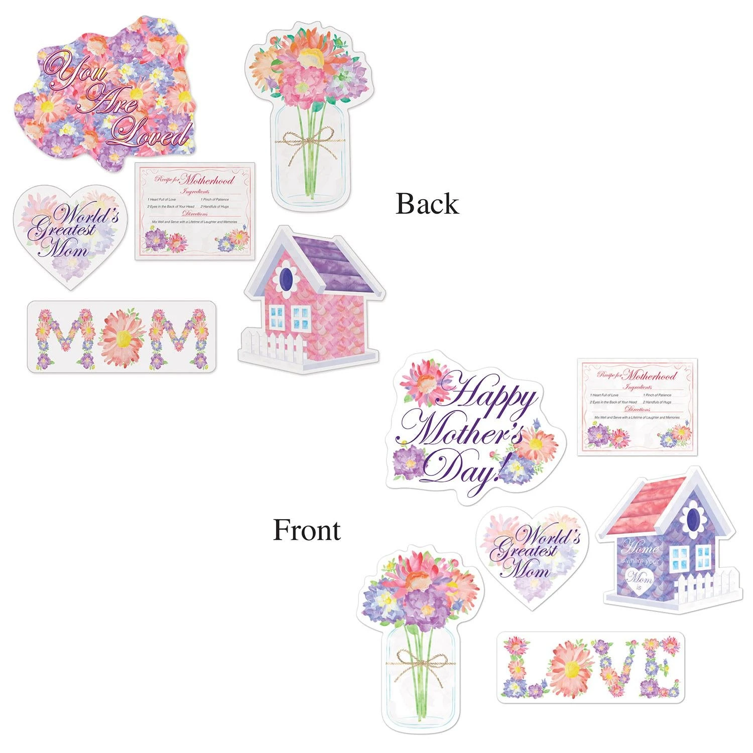 Mother's Day Cutouts (6 Per Package) 1 Mother's Day Cutouts (6 Per Package)