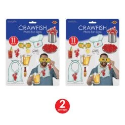 Mardi Gras Crawfish Photo Fun Signs (11 Per Package) -Bulk Party Supplies Shop 53371 i3 1