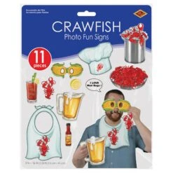Mardi Gras Crawfish Photo Fun Signs (11 Per Package) -Bulk Party Supplies Shop 53371 i3