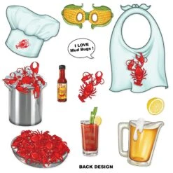Mardi Gras Crawfish Photo Fun Signs (11 Per Package) -Bulk Party Supplies Shop 53371 i4