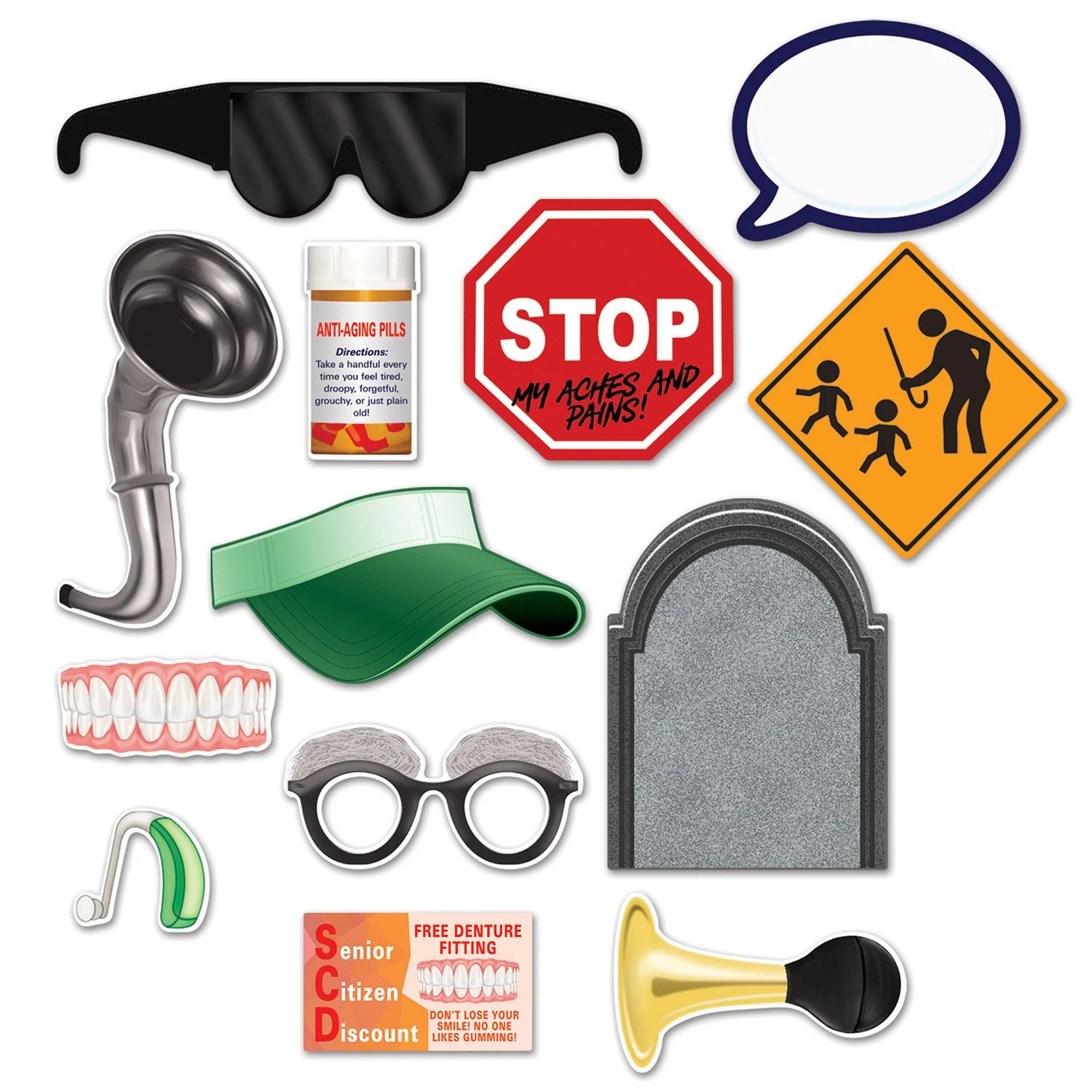 Over The Hill Birthday Photo Fun Signs (13 Per Package) 4 Over The Hill Birthday Photo Fun Signs (13 Per Package) - Image 4