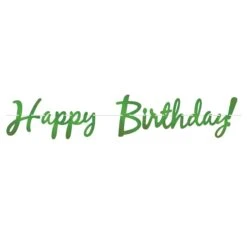 Foil Happy Birthday Party Streamer Green