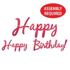 Foil Happy Birthday Party Streamer Red -Bulk Party Supplies Shop 53385 R i4