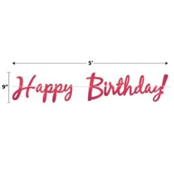 Foil Happy Birthday Party Streamer Red -Bulk Party Supplies Shop 53385 R i5
