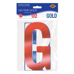 Foil Go For Gold Streamer 6 Foil Go For Gold Streamer -Bulk Party Supplies Shop 53395 RWB i3