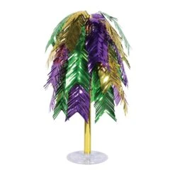 Mardi Gras Metallic Cascade Centerpiece