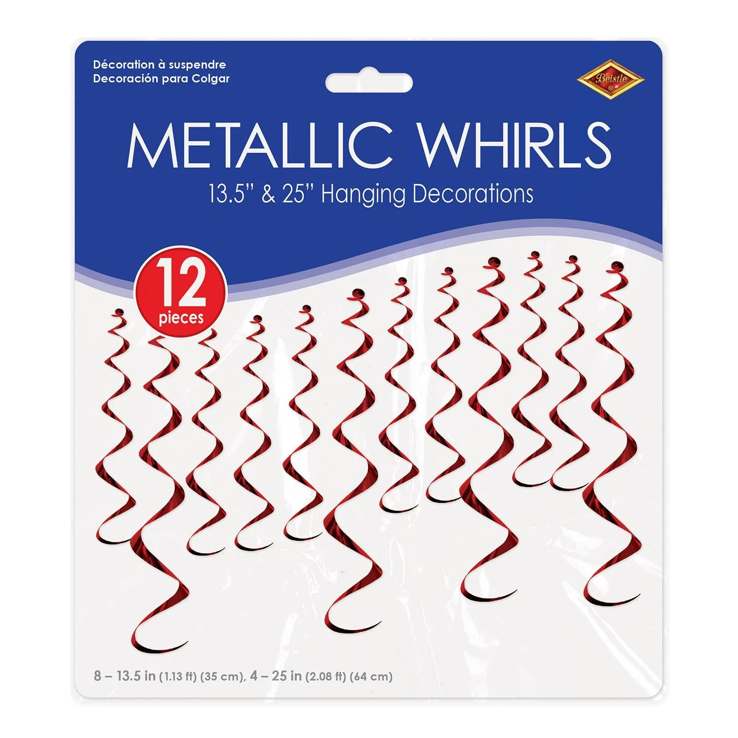 Metallic Party Whirls - Burgundy (72 Per Case) 4 Metallic Party Whirls - Burgundy (72 Per Case) - Image 4