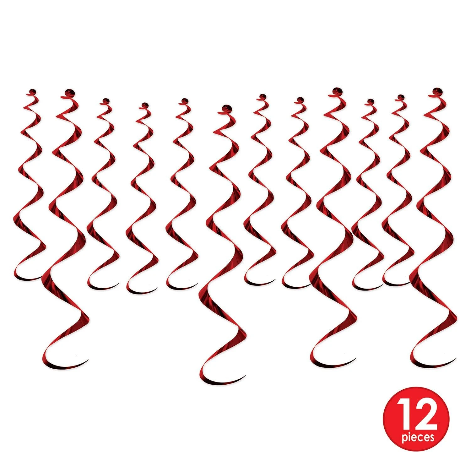 Metallic Party Whirls - Burgundy (72 Per Case) 5 Metallic Party Whirls - Burgundy (72 Per Case) - Image 5