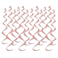 Metallic Party Whirls - Rose Gold (12 Per Package)